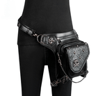 Kobine Unisex Steampunk Skull Studded Chain Waist Bag