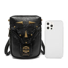 Kobine Unisex Steampunk Skull Studded Mini Bag