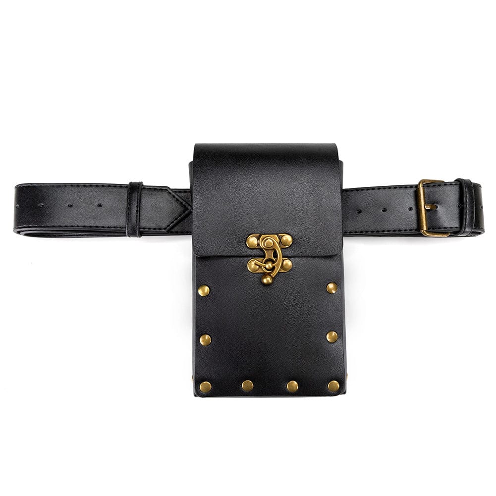 Kobine Unisex Vintage Rivet Buckle Belt Bag