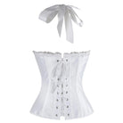 Top corsé estilo burlesque vintage de satén con cuello halter, varillas y cremallera para mujer de Kobine