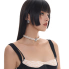 Kobine Women's Gothic Angel Pearl Choker