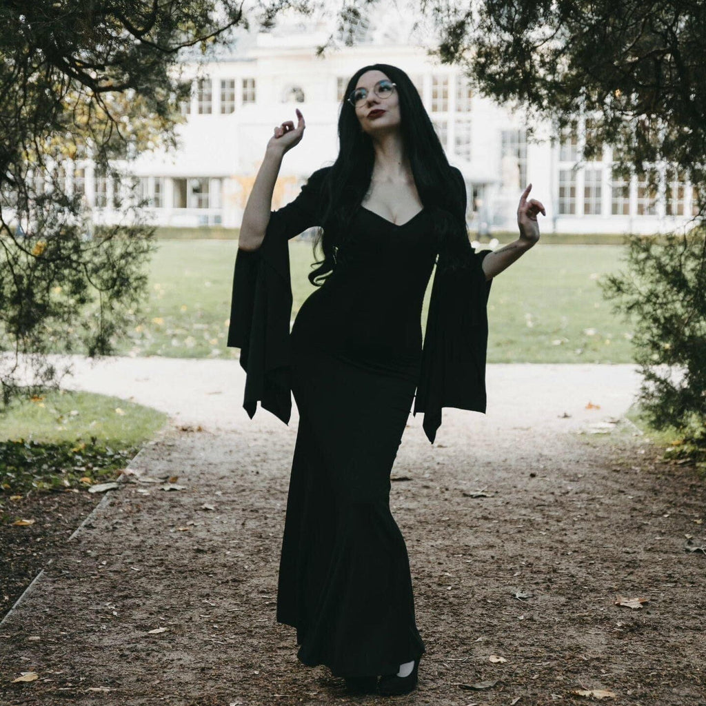 Kobine Women's Gothic Batwing Sleeved Mermaid Long Dress