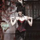 Kobine Women's Gothic Beaded Cobweb Underbust Corset