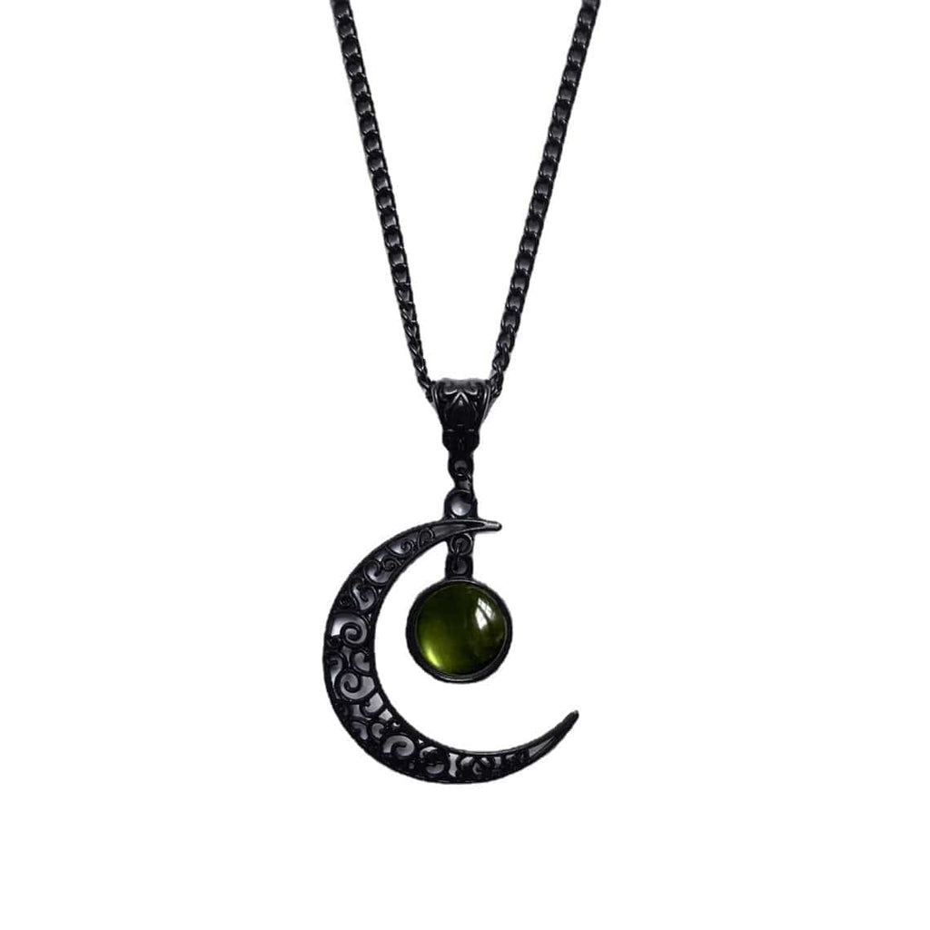 Kobine Women's Gothic Beaded Moon Necklace