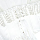 Kobine Women's Gothic Beaded Tassel Lace-up Overbust Corset