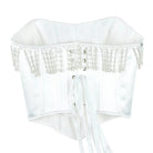 Kobine Women's Gothic Beaded Tassel Lace-up Overbust Corset