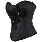 Kobine Women's Gothic Big Flower Lace-up Overbust Corset