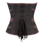 Kobine Women's Gothic Buckle Strap Lace-up Overbust Corset