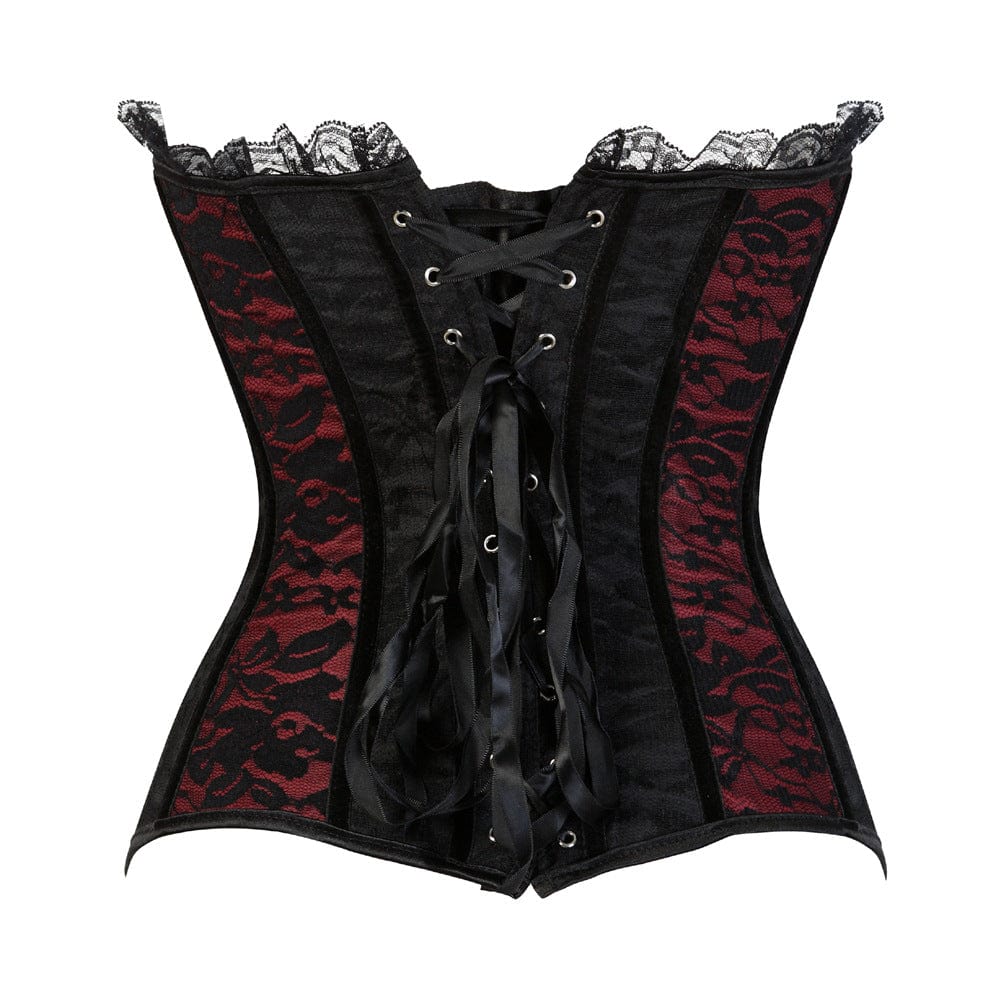 Kobine Women's Gothic Buckles Lace Overbust Corsets