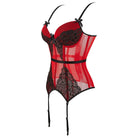 Kobine Damen Gothic Butterfly Lace Splice Überbrustkorsett