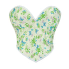 Kobine Women's Gothic Butterfly Printed Lace-up Overbust Corset
