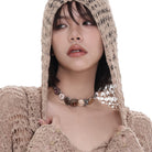 Kobine Damen-Halskette mit Gothic-Knopf