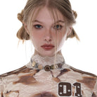 Kobine Damen-Halskette mit Gothic-Knopf