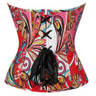 Kobine Damen Gothic Überbrustkorsett mit buntem Blumenmuster