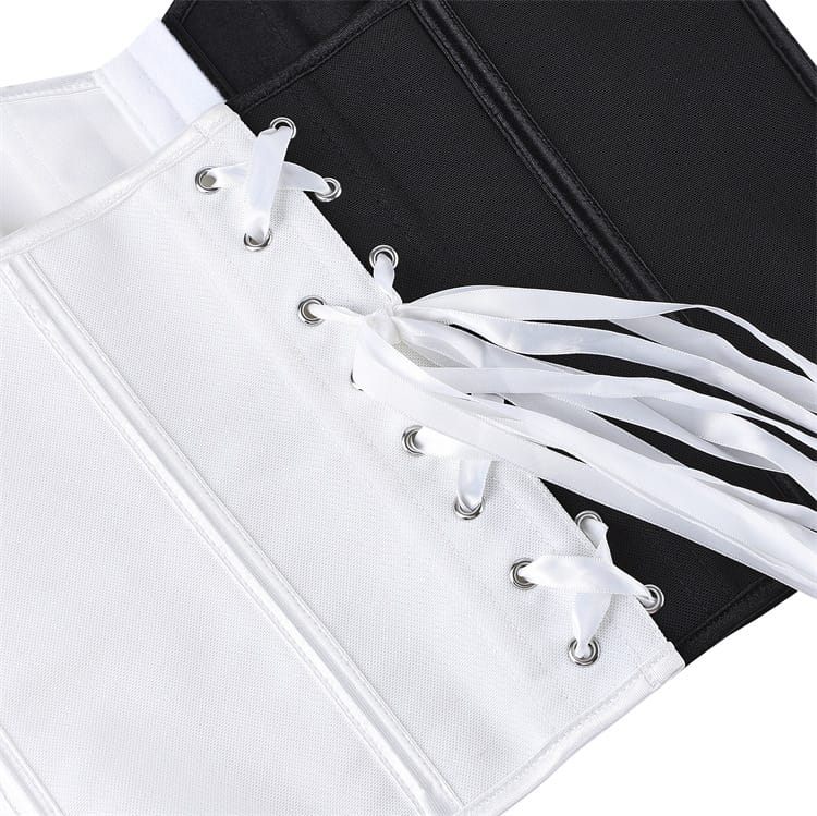 Kobine Women's Gothic Contrast Color Lace-up Overbust Corset