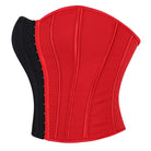 Kobine Women's Gothic Contrast Color Lace-up Overbust Corset