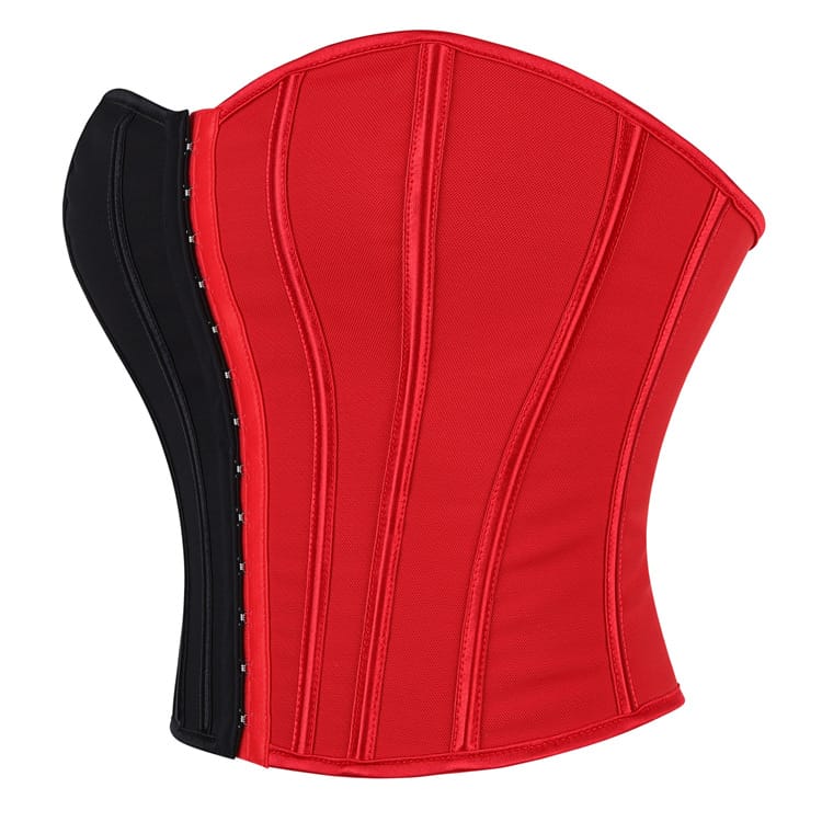 Kobine Women's Gothic Contrast Color Lace-up Overbust Corset