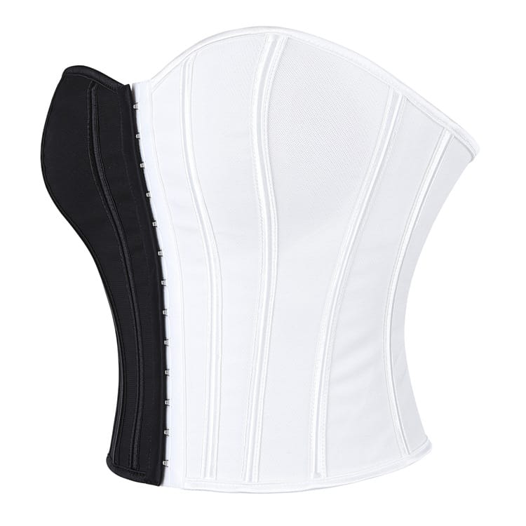 Kobine Women's Gothic Contrast Color Lace-up Overbust Corset