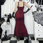 Kobine Women's Gothic Cross Lace Splice Evening Slip Dress