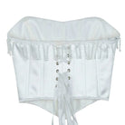 Kobine Women's Gothic Crystal Tassel Lace-up Overbust Corset