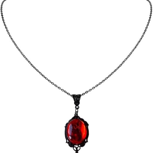 Kobine Women's Gothic Crystal Teardrop Necklace