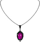 Kobine Women's Gothic Crystal Teardrop Necklace