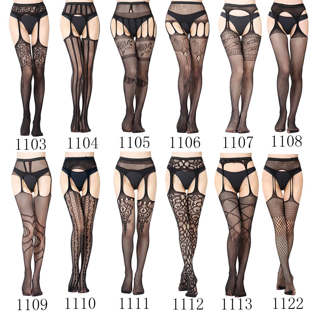 Kobine Women's Gothic Cutout Lace Pantyhose Stockings