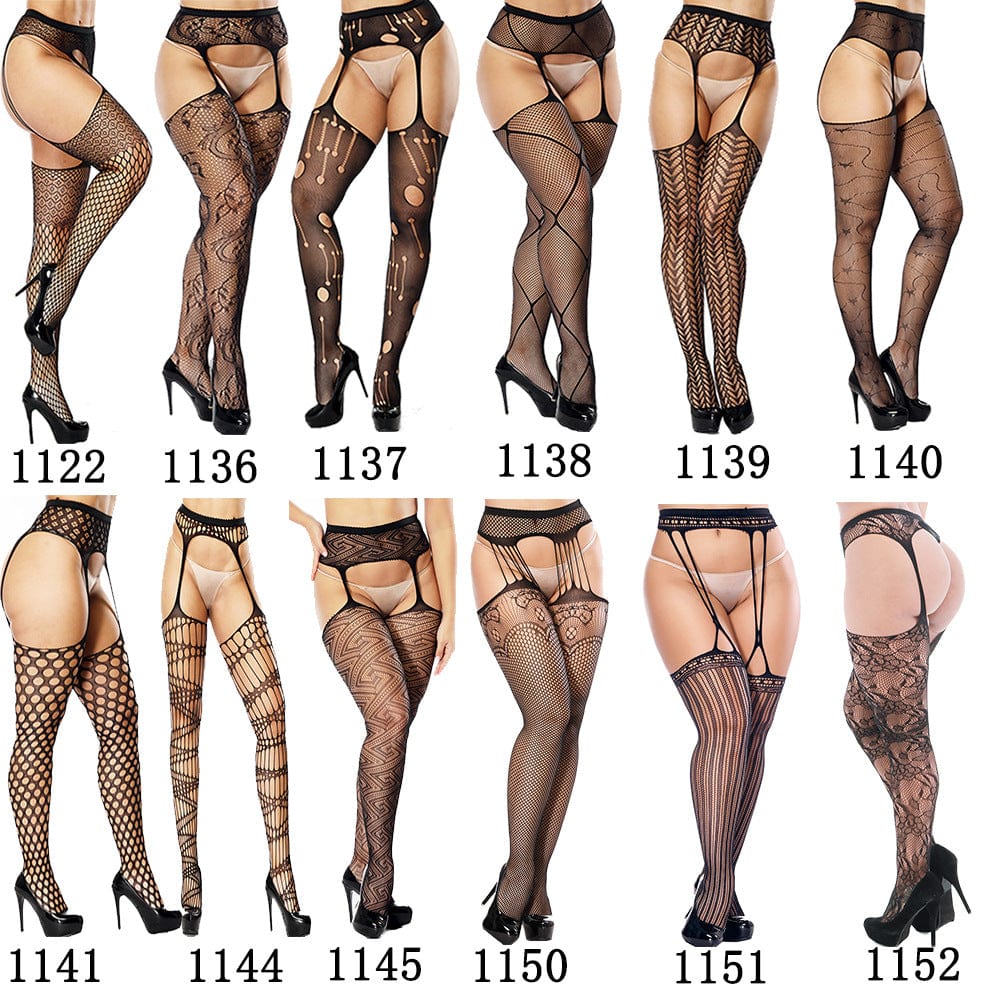 Kobine Women's Gothic Cutout Lace Pantyhose Stockings