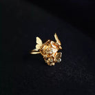 Kobine Women's Gothic Cutout Skull Butterfly Open Band Ring