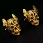 Kobine Women's Gothic Cutout Skull Butterfly Post Earrings
