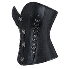 Kobine Women's Gothic D-rings Buckle Lace-up Overbust Corset