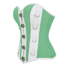 Kobine Women's Gothic D-rings Double Color Overbust Corset