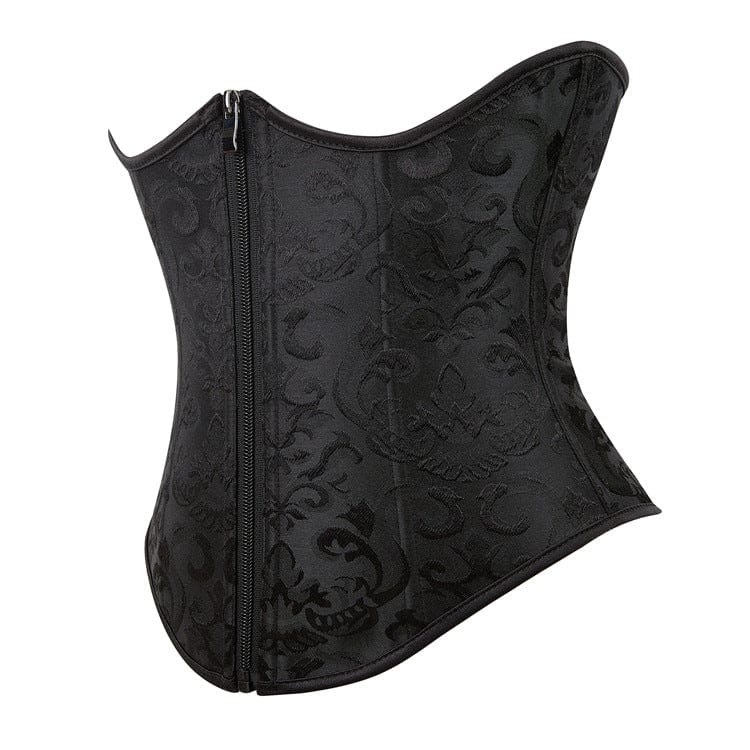 Kobine Women's Gothic Embossing Lace-up Underbust Corset