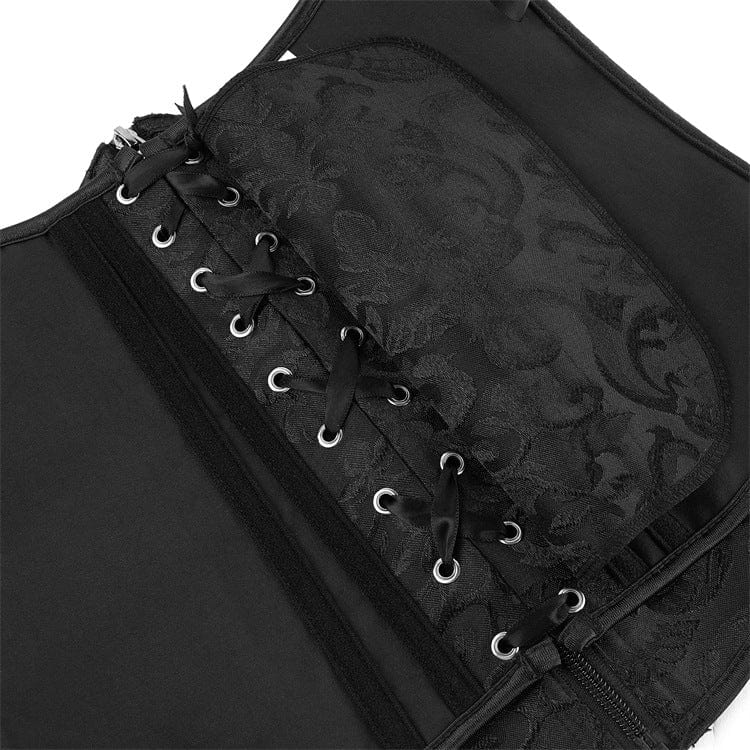 Kobine Women's Gothic Embossing Lace-up Underbust Corset
