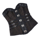 Kobine Women's Gothic Eyelet Buckle-up Lace-up Overbust Corset