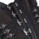 Kobine Women's Gothic Eyelet Buckle-up Lace-up Overbust Corset
