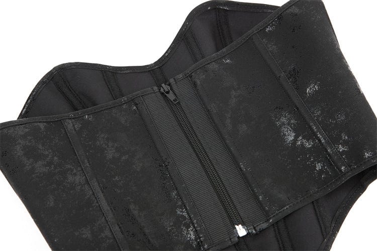 Kobine Women's Gothic Flannelette Zipper Overbust Corset