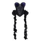 Kobine Women's Gothic Floral Beaded Lace-up Irregular Overbust Corset