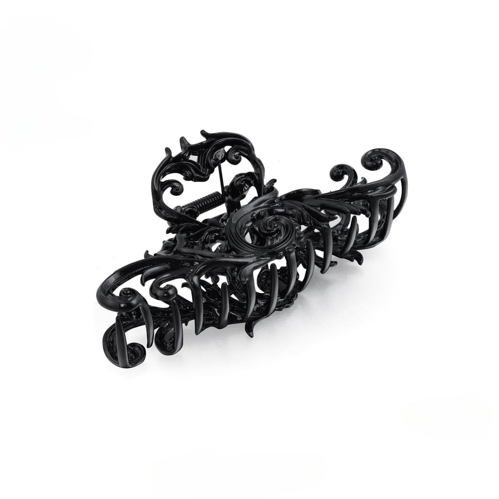 Kobine Women's Gothic Floral Carved Shark Hair Clip