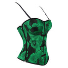 Corsé gótico con diseño floral de doble color y diseño de rana sobre el busto para mujer de Kobine
