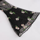 Kobine Women's Gothic Floral Embroidered Flared Sleeved Formal Dress