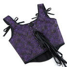 Kobine Women's Gothic Floral Embroidered Shoulder Strap Overbust Corset