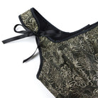 Kobine Women's Gothic Floral Embroidered Shoulder Strap Overbust Corset