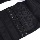 Kobine Women's Gothic Floral Jacquard Halter Lace-up Overbust Corset