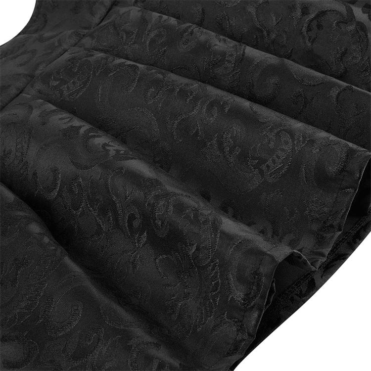 Corsetto sopra il seno con spalline in jacquard floreale gotico da donna Kobine