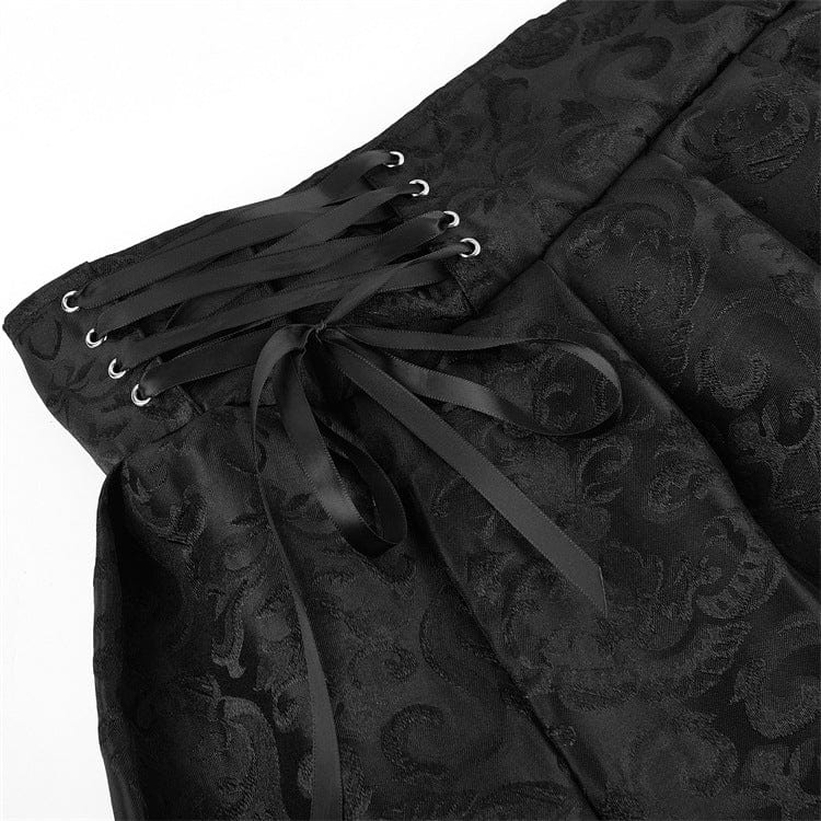 Corsetto sopra il seno con spalline in jacquard floreale gotico da donna Kobine