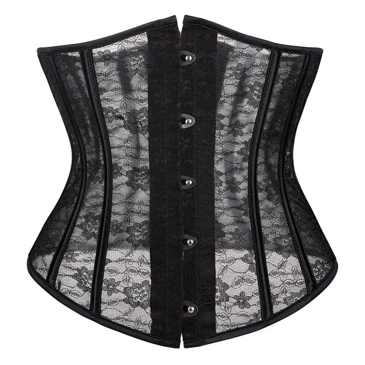 Kobine Women's Gothic Floral Lace Splice Underbust Corset