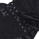 Kobine Women's Gothic Floral Mesh Lace-up Overbust Corset