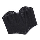 Kobine Women's Gothic Floral Mesh Lace-up Overbust Corset