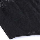 Kobine Women's Gothic Floral Mesh Lace-up Overbust Corset